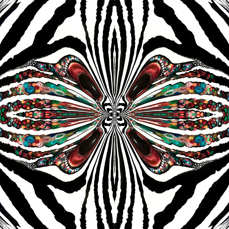 ZEBRA STYLE NR K185 -Unika Kuddfodral i sammet - Design By Helena Mernissi