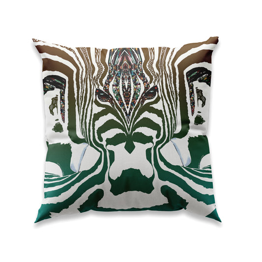 ZEBRA TURKOS & BRUN PALETTE - NR K172- Unika sammetslena Kuddfodral - Design By Helena Mernissi