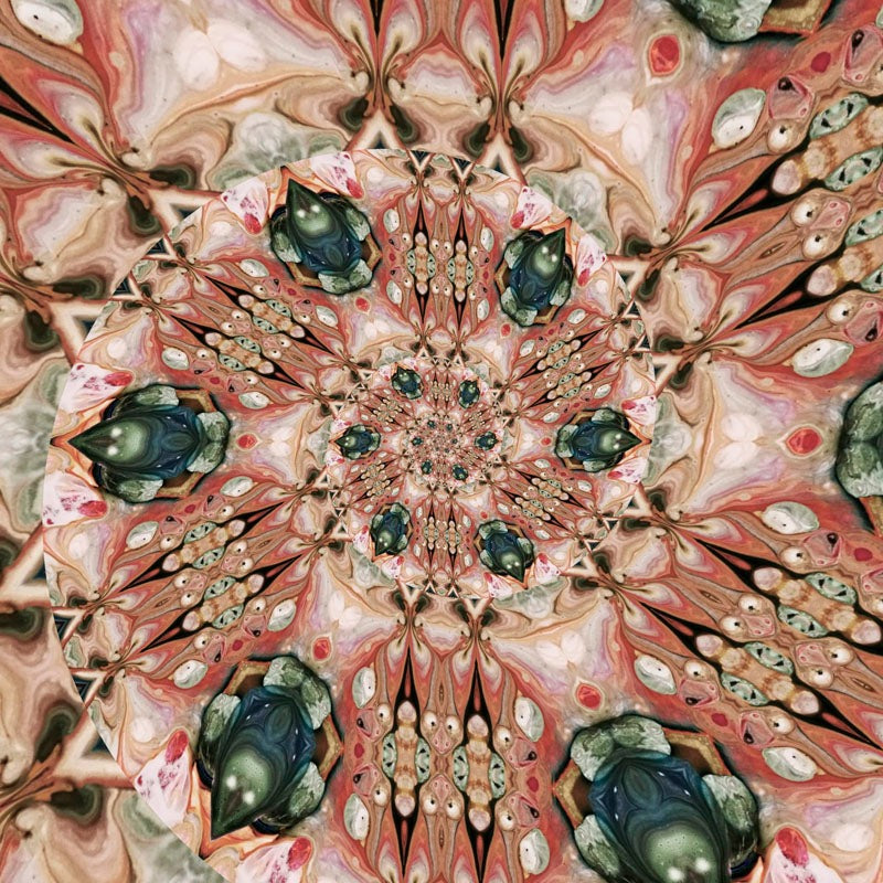RETRO BOHO PASTEL-NR K198-Unika Kuddfodral- Design By Helena Mernissi