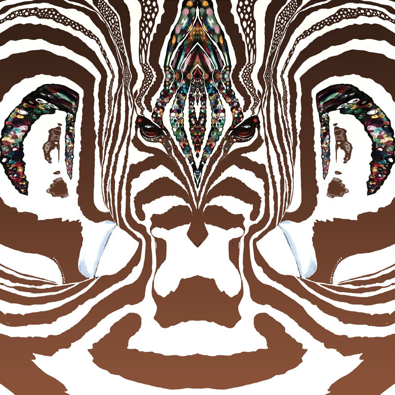 ZEBRA BROWN - NR K173- Unique velvet cushion cover - Design By Helena Mernissi