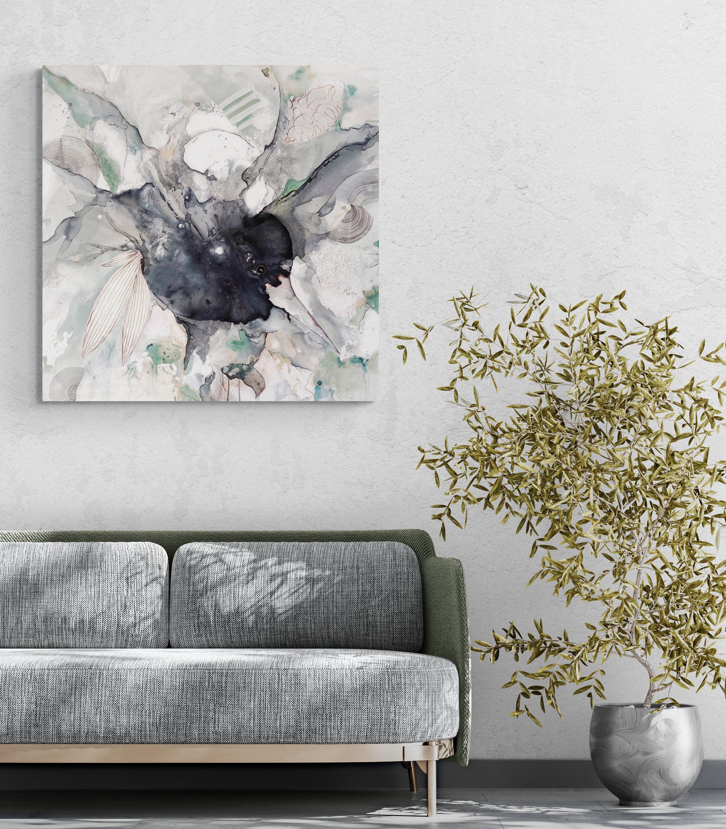 AERIAL 100x100 cm-djup 4 cm