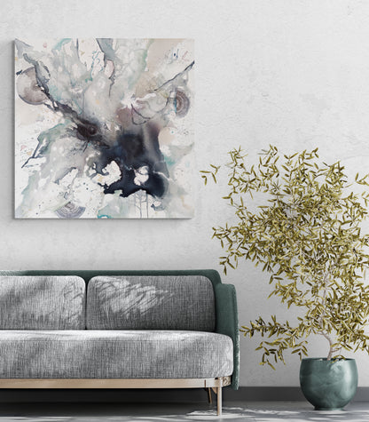 WHISPERS OF THE ANTLERED ONE   100x100 cm-djup 4 cm