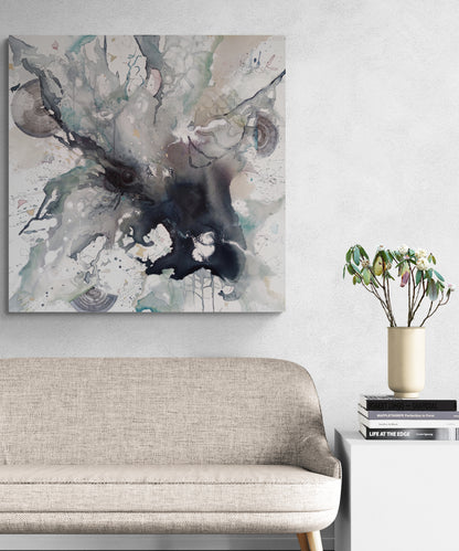 WHISPERS OF THE ANTLERED ONE   100x100 cm-djup 4 cm