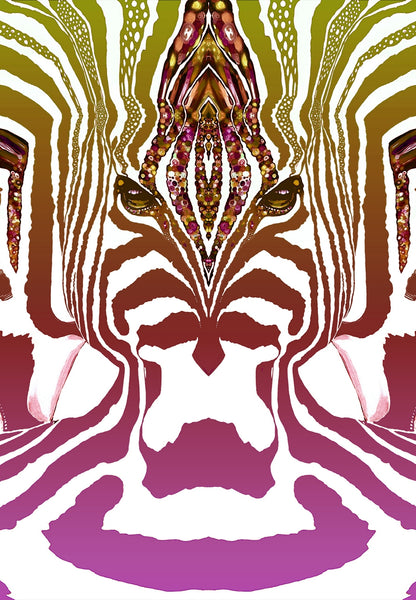 ZEBRA  Graderad Rosa- Stor sammetslen filt- Design by Helena Mernissi