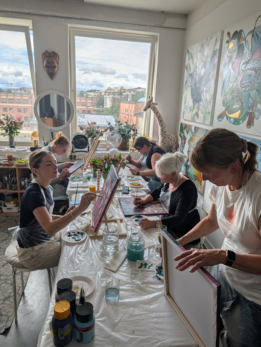 Skapa och skåla – kreativa kvällar i min ateljé 11