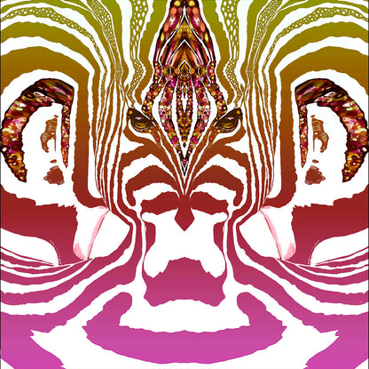 ZEBRA  Graderad Rosa- Stor sammetslen filt- Design by Helena Mernissi
